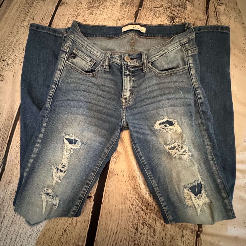 KanCan Light Blue Distressed Skinny Jeans